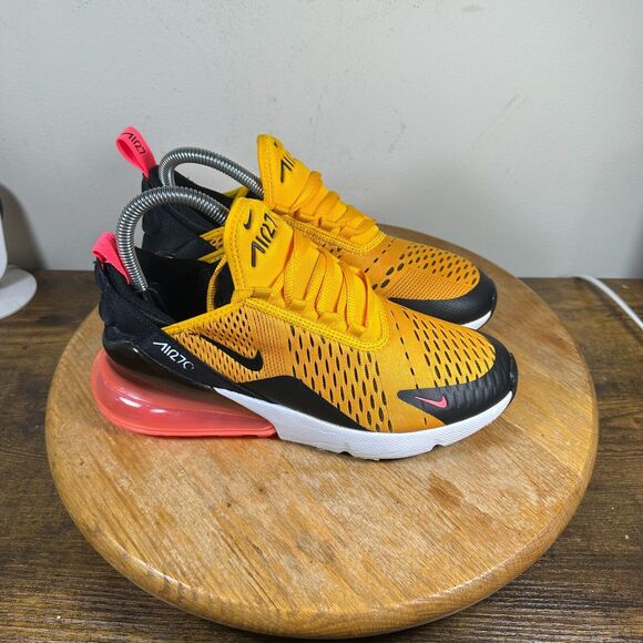 Nike Air Max 270 Tiger University Gold Black‎ Shoe Women's Size 6.5 943345-700